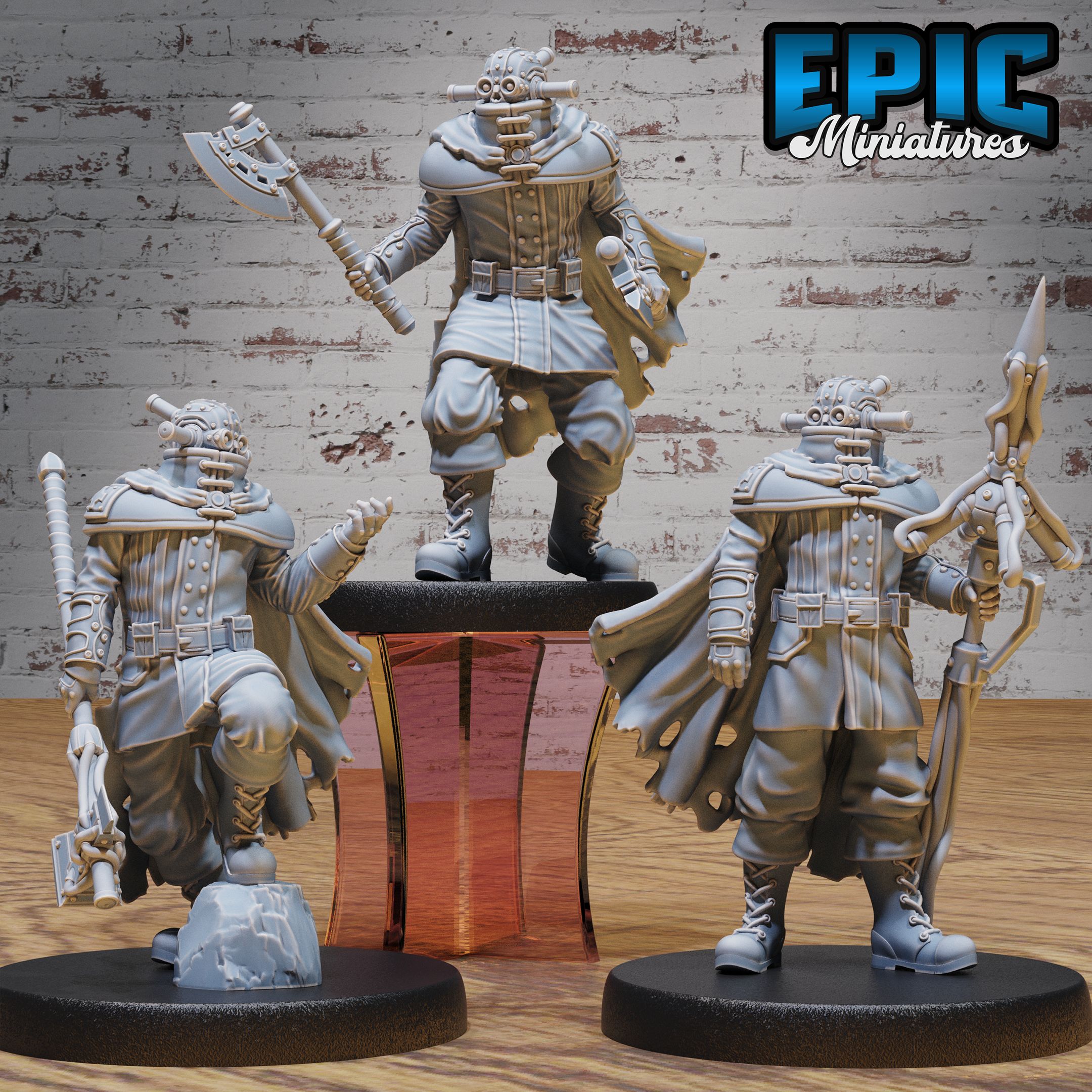Iron Mind Warrior Set / Steampunk Control Mechanism / Humanoid Steam Battle Construct / Evil Steel Fighter / Infantry Machine / Automaton Fighter / War Robot / Society Technology Encounter